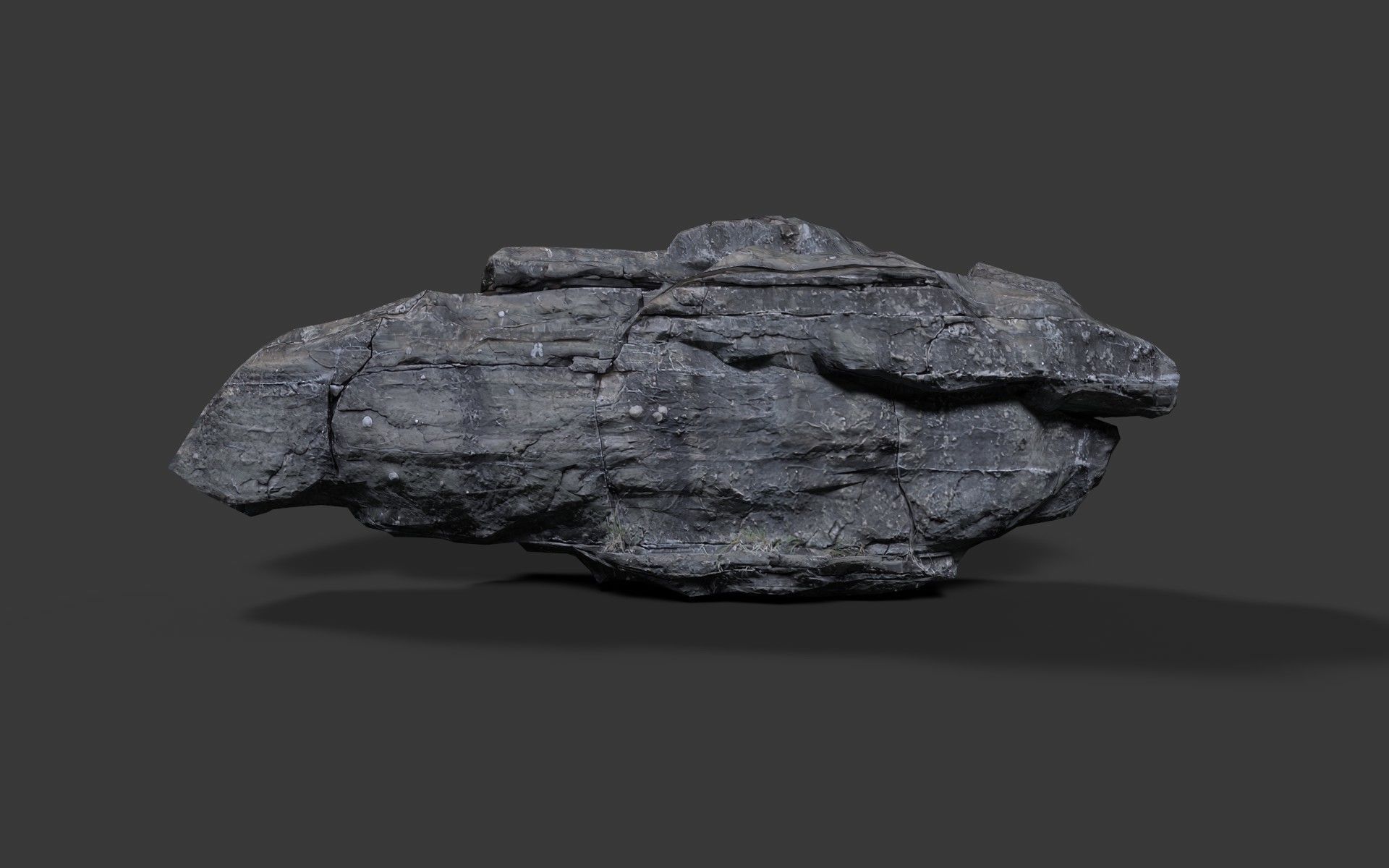 Rock Boulder Low-poly 3D model_3