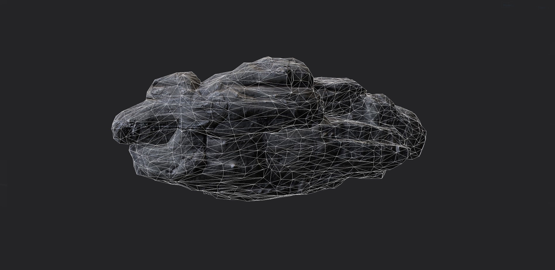 Rock Boulder Low-poly 3D model_5