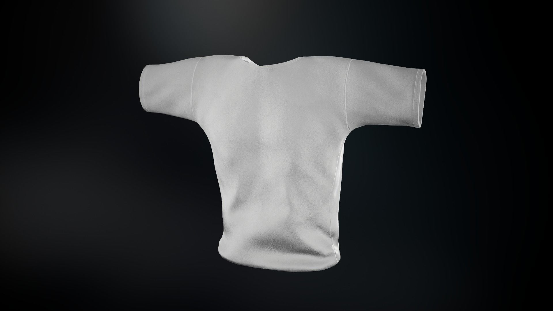 Women T-Shirt White Low-poly 3D model_11