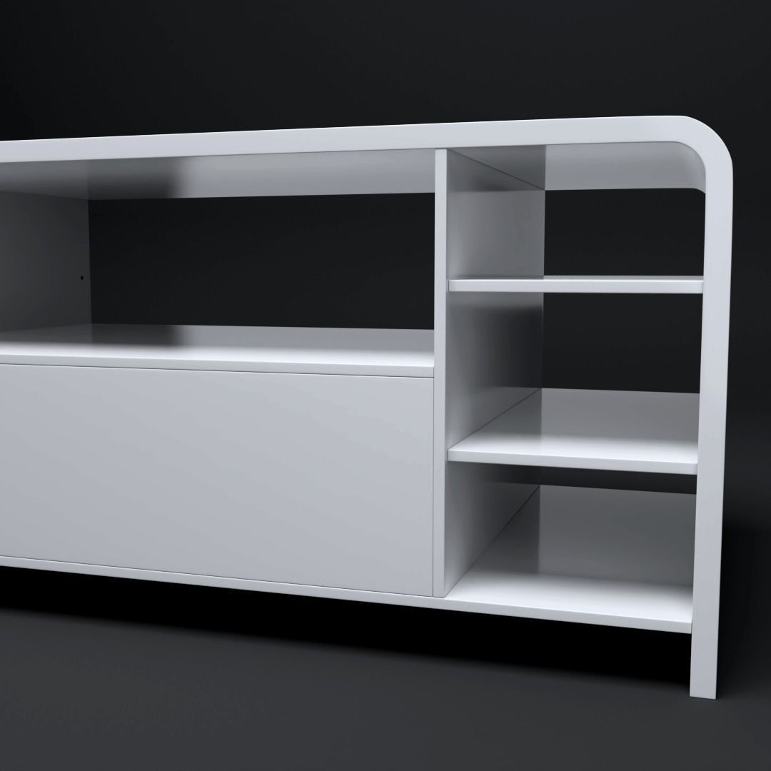 Rounded Coffee Table M 2 3D model Free 3D model_1