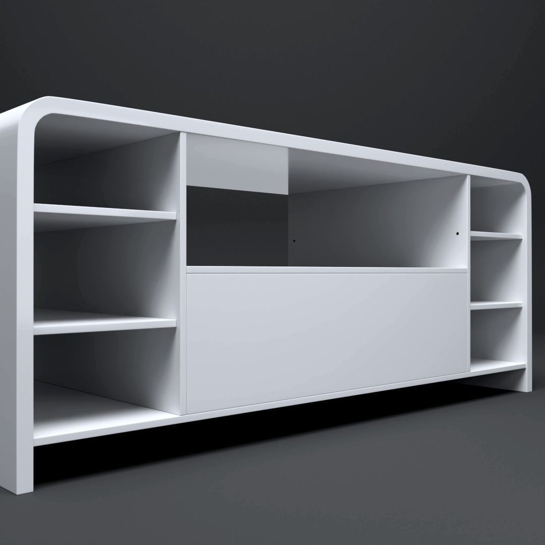 Rounded Coffee Table M 2 3D model Free 3D model_8