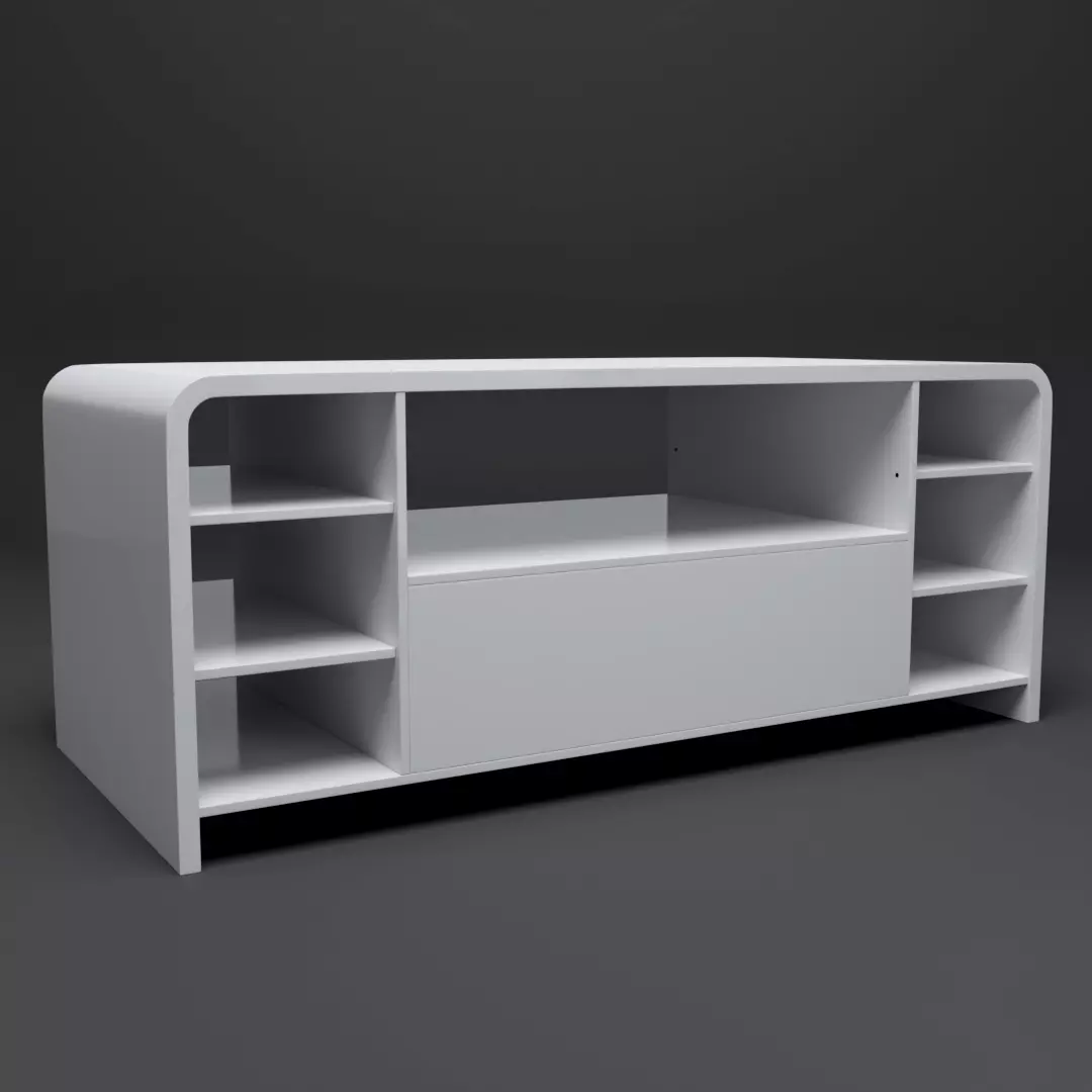 Rounded Coffee Table M 2 3D model Free 3D model_0