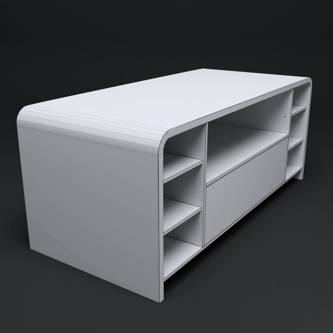 Rounded Coffee Table M 2 3D model Free 3D model_5