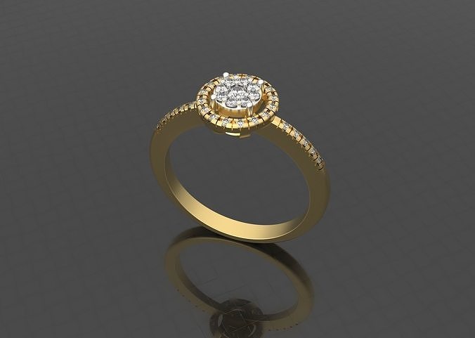 Luxury wedding ring 3D print model