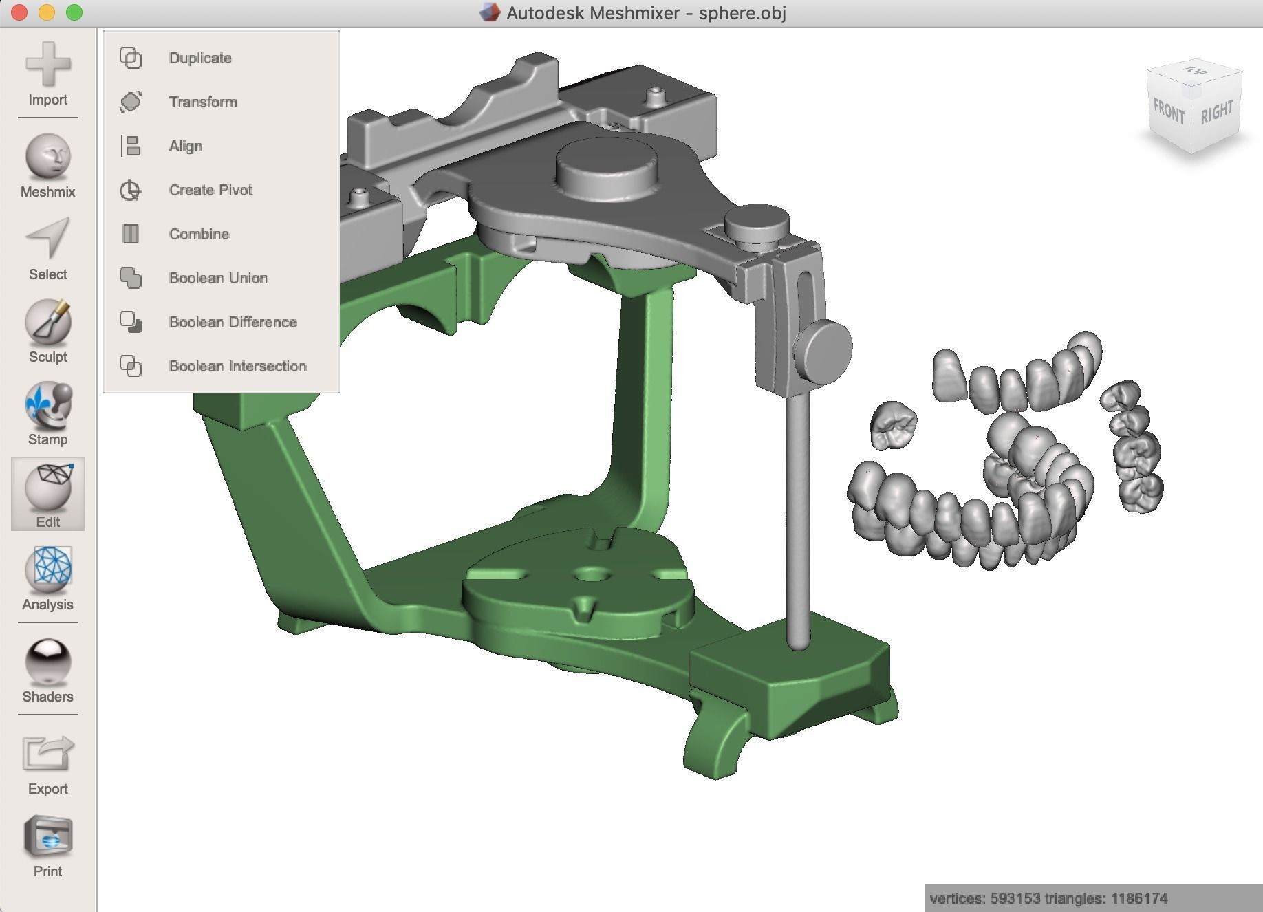 D002 Teeth Library for MeshMixer 3D print model_6