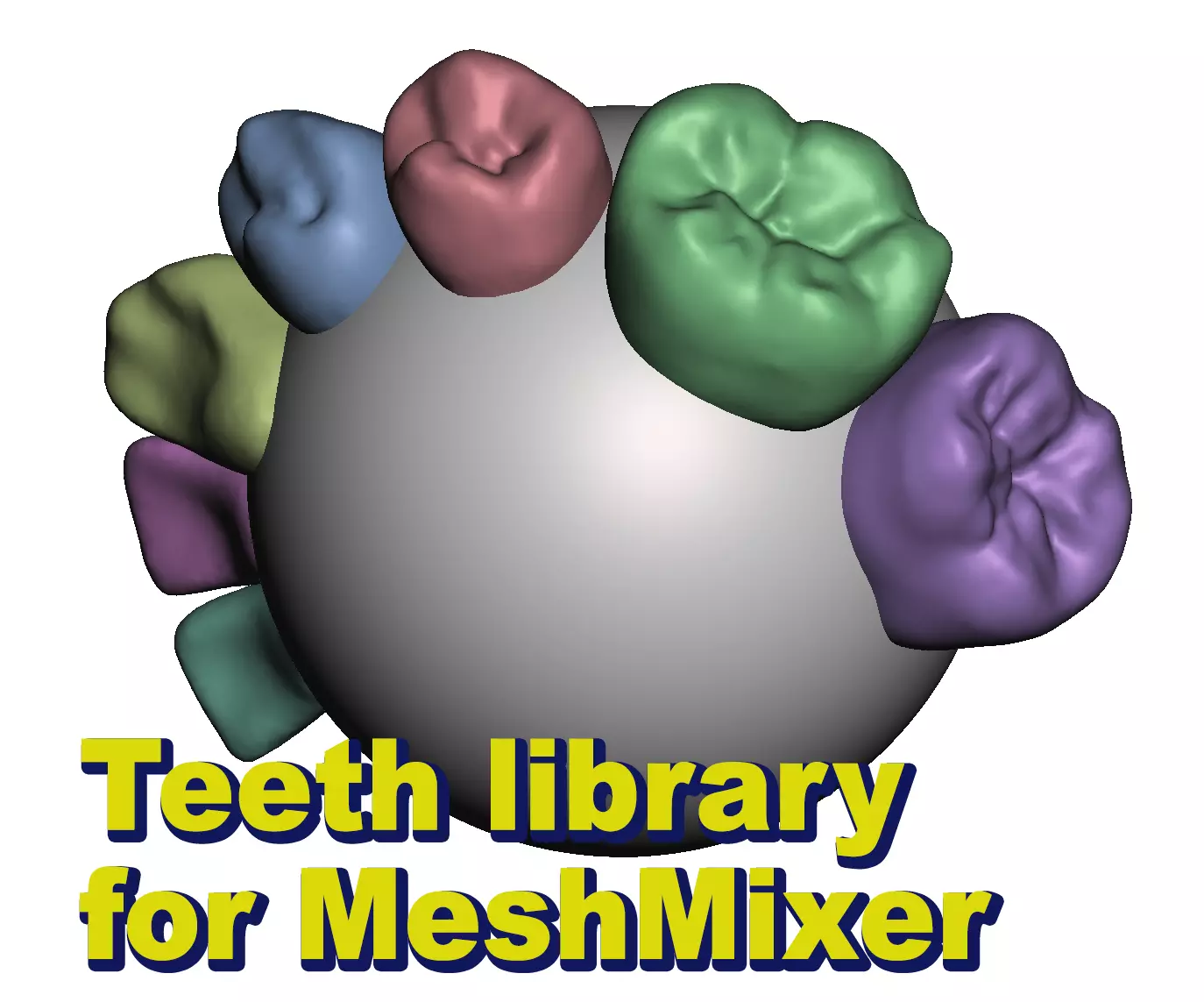 D002 Teeth Library for MeshMixer 3D print model_0