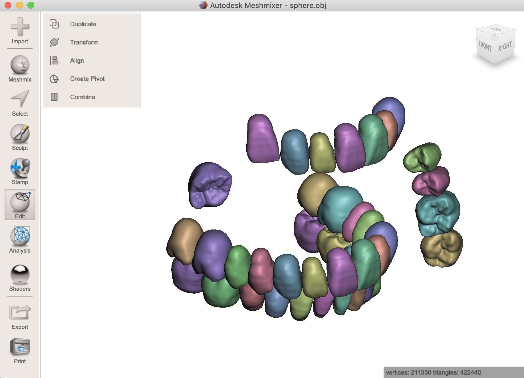 D002 Teeth Library for MeshMixer 3D print model_1