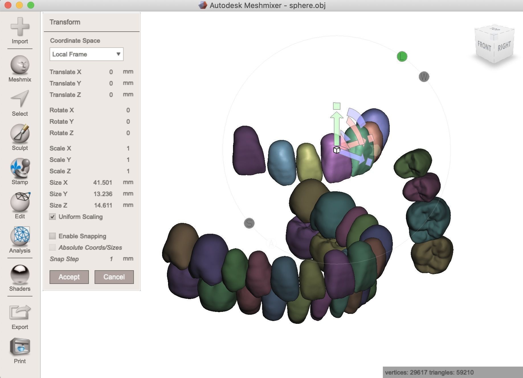 D002 Teeth Library for MeshMixer 3D print model_7