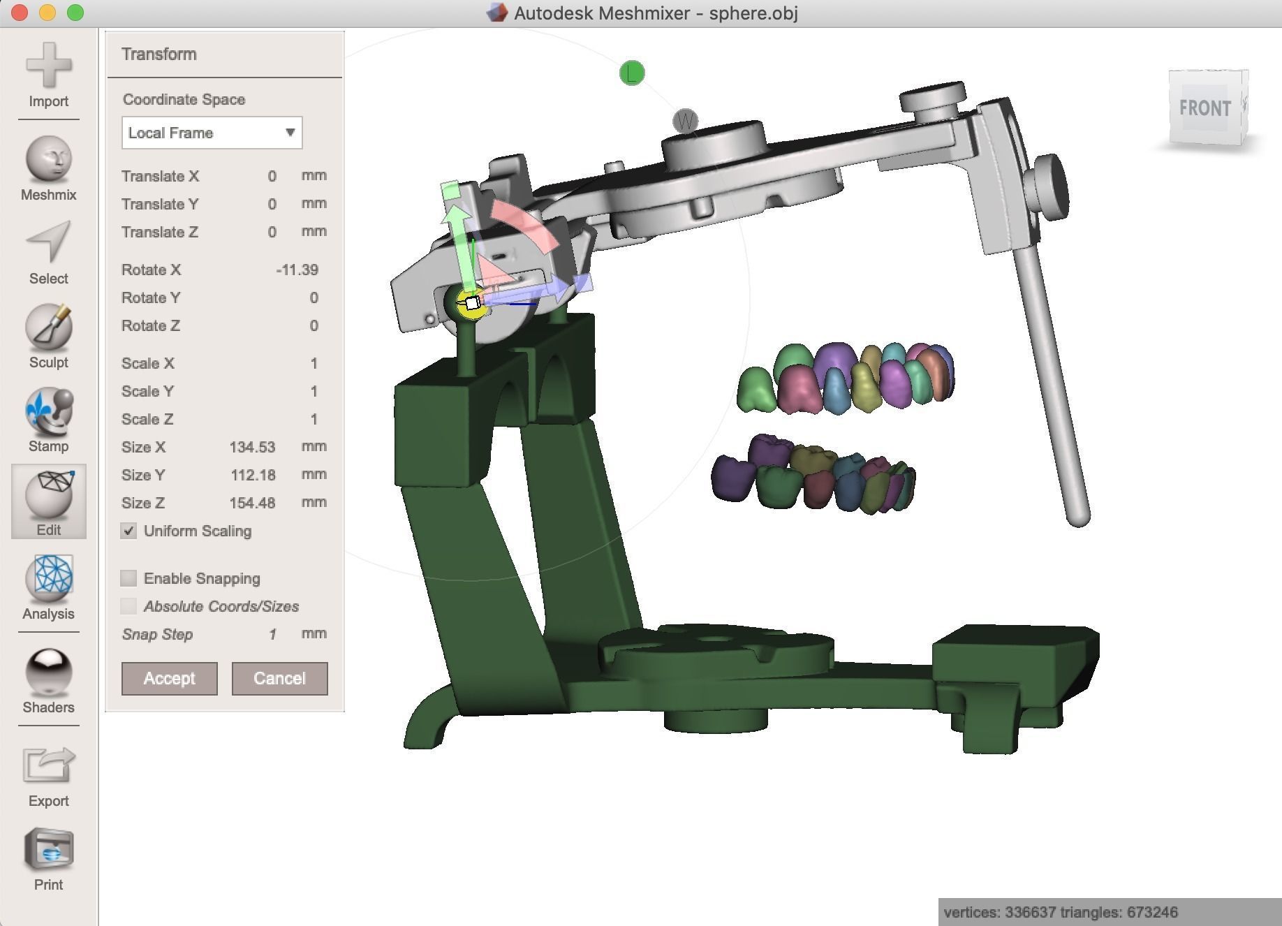 D002 Teeth Library for MeshMixer 3D print model_8