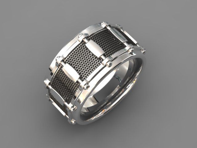 Unique snare drum ring 1 3D print model_2