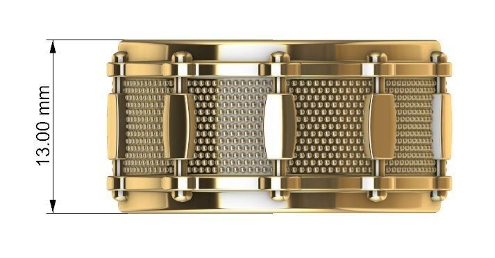 Unique snare drum ring 1 3D print model_3