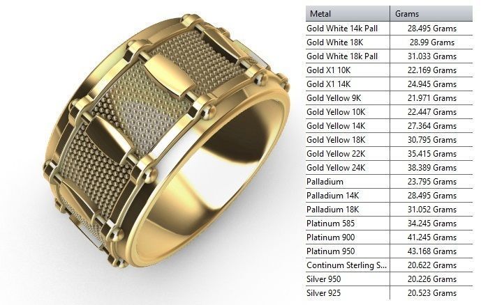 Unique snare drum ring 1 3D print model_5