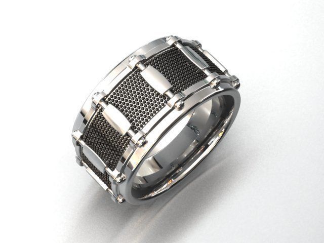 Unique snare drum ring 1 3D print model_1