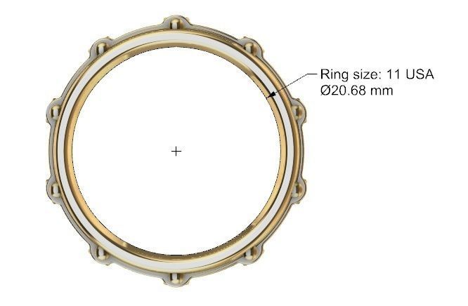 Unique snare drum ring 1 3D print model_4