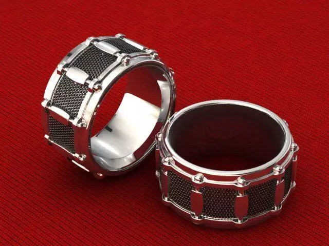 Unique snare drum ring 1 3D print model_0