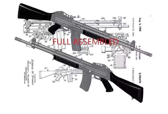Stoner 63 3D model