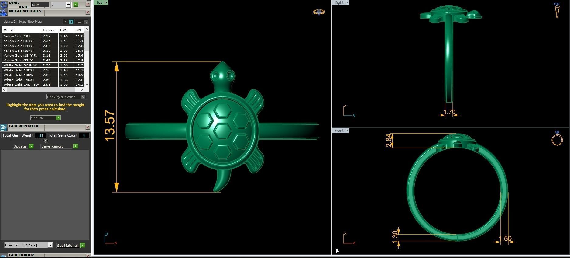 Turtal Ring  Free 3D print model_4