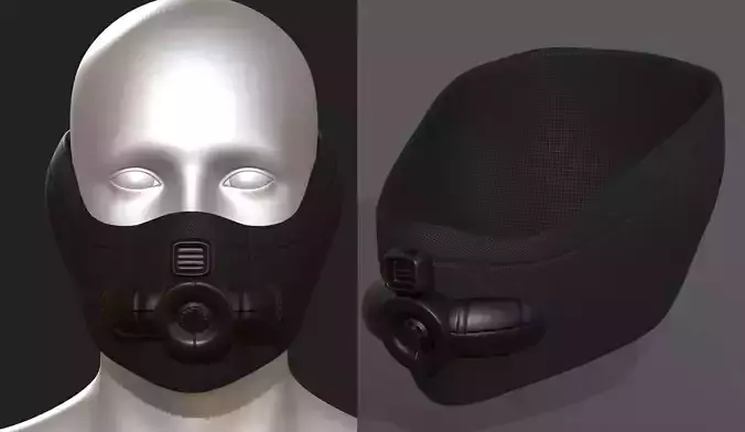 Gas mask respirator scifi futuristic 