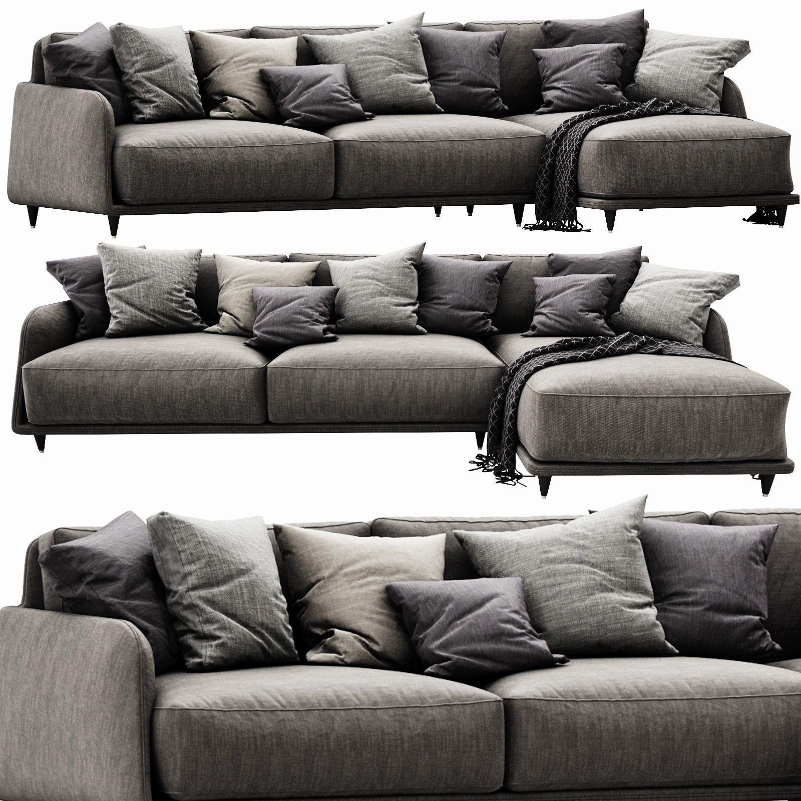 Ditre Italia Elliot Chaise Lounge 3D model_2