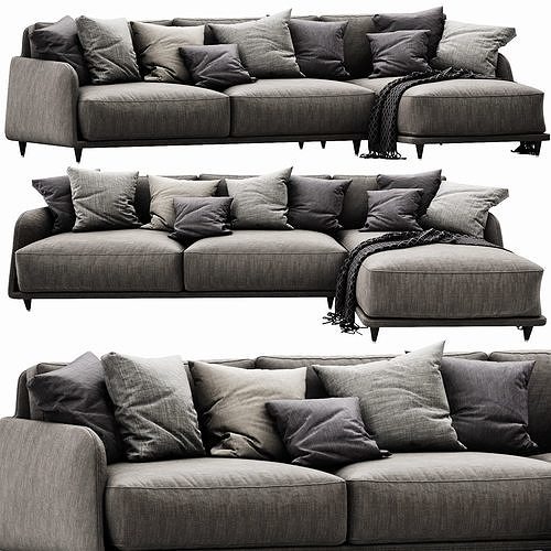 Ditre Italia Elliot Chaise Lounge 3D model 3
