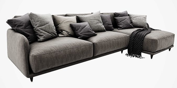 Ditre Italia Elliot Chaise Lounge 3D model 7