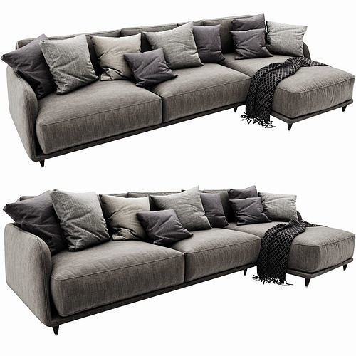 Ditre Italia Elliot Chaise Lounge 3D model 2
