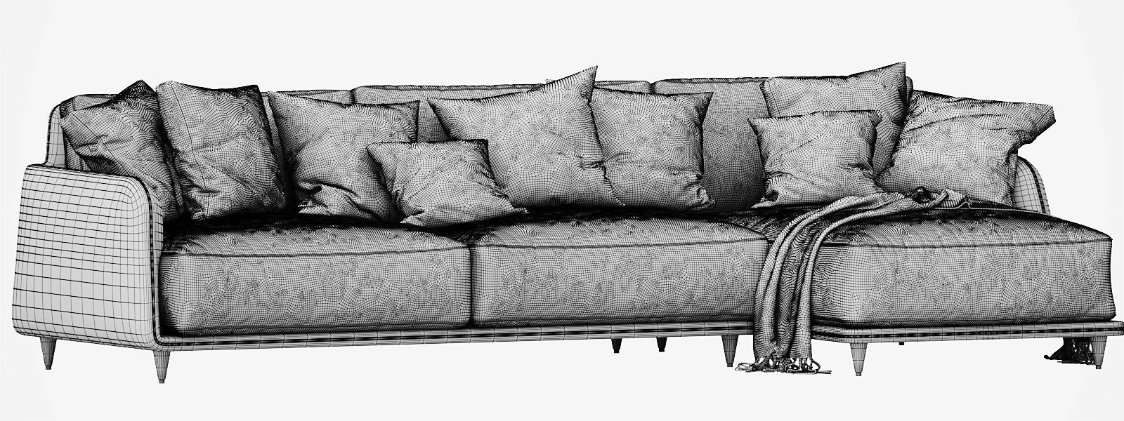 Ditre Italia Elliot Chaise Lounge 3D model_13