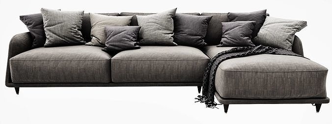 Ditre Italia Elliot Chaise Lounge 3D model 6