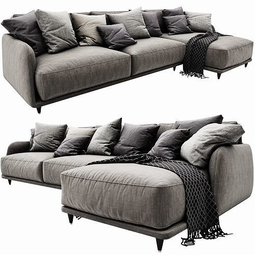 Ditre Italia Elliot Chaise Lounge 3D model 5