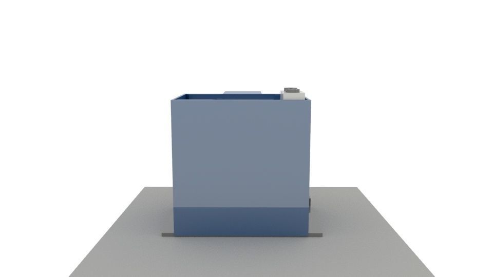 Villa building Low-poly 3D model_2