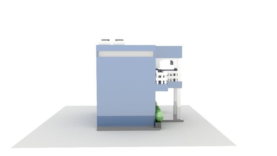 Villa building Low-poly 3D model_3