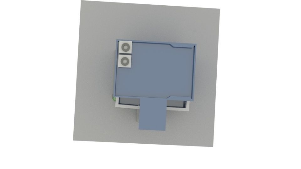 Villa building Low-poly 3D model_4