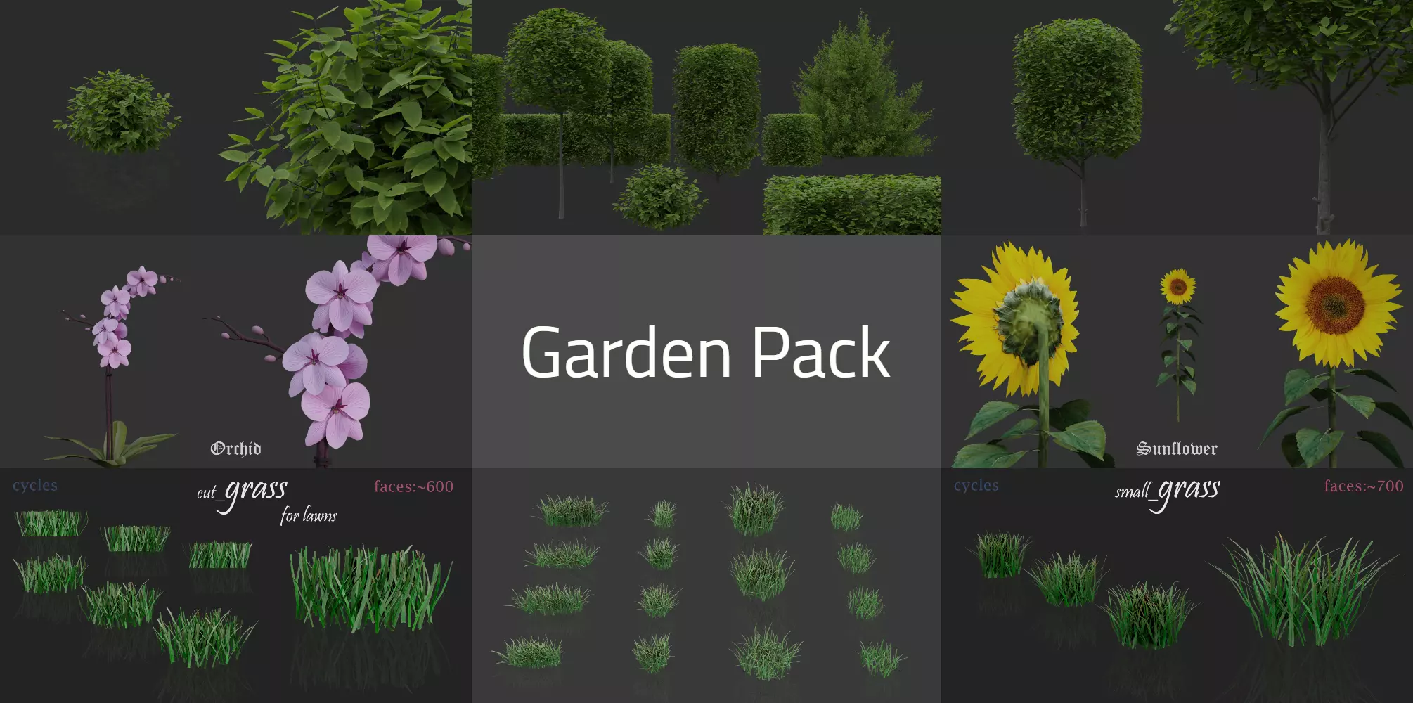 Garden Pack 3D Model Collection_0