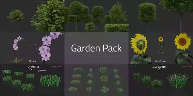 Garden Pack 3D Model Collection