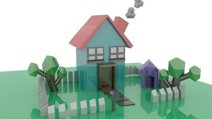 House Low-poly 3D model