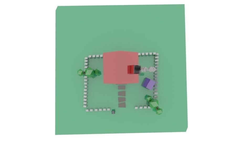 House Low-poly 3D model_1