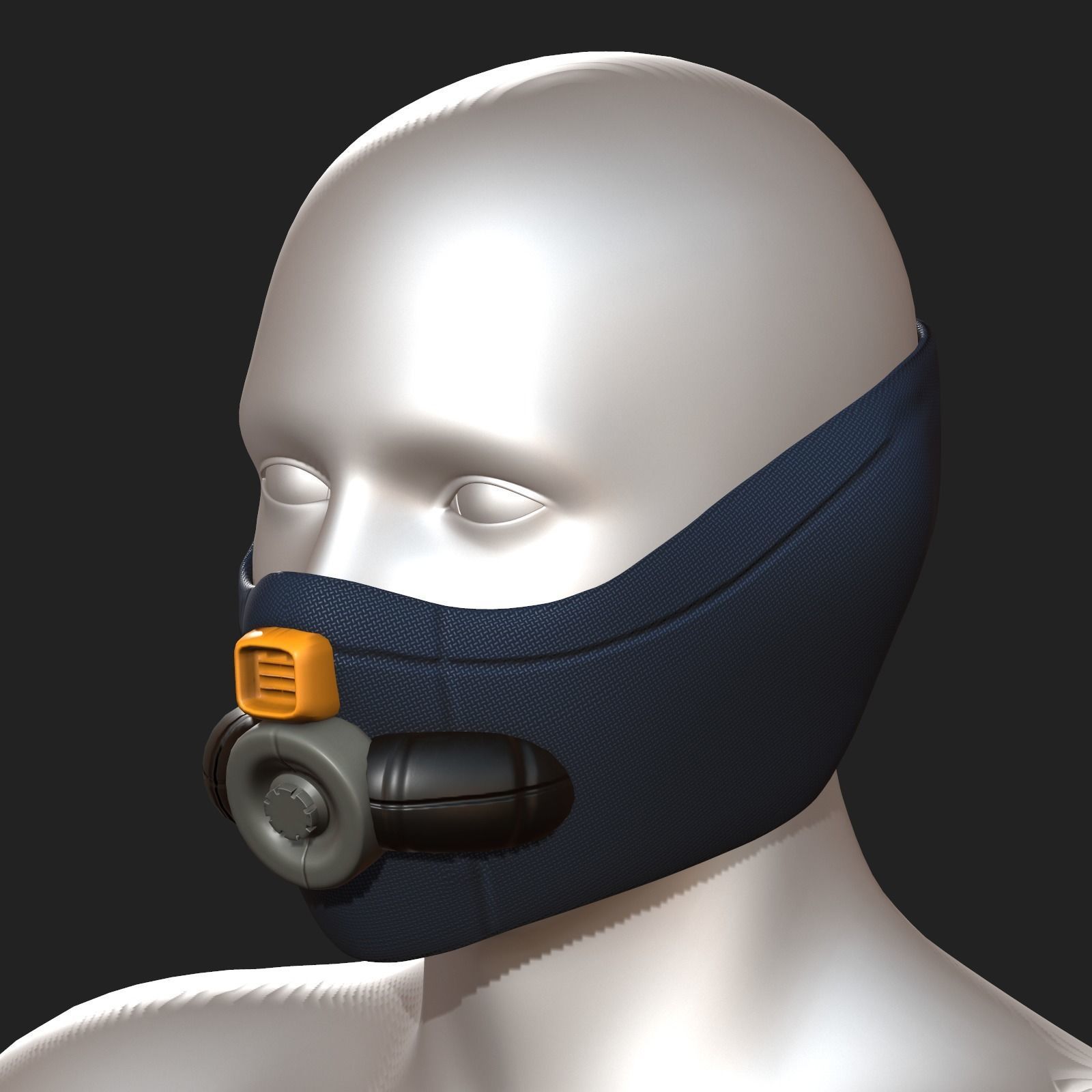 Helmet scifi military combat 3d Low-poly 3D model_4