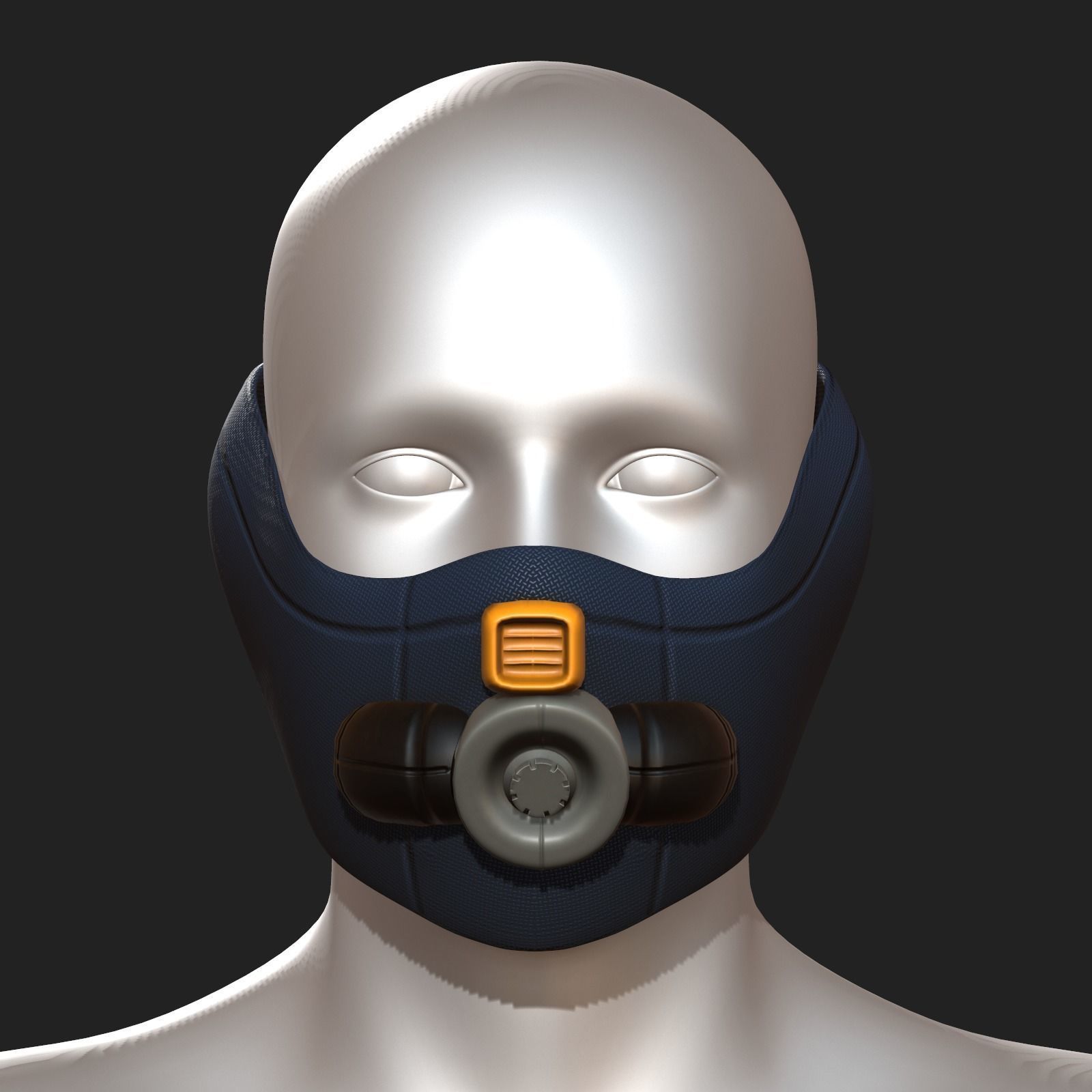 Helmet scifi military combat 3d Low-poly 3D model_6