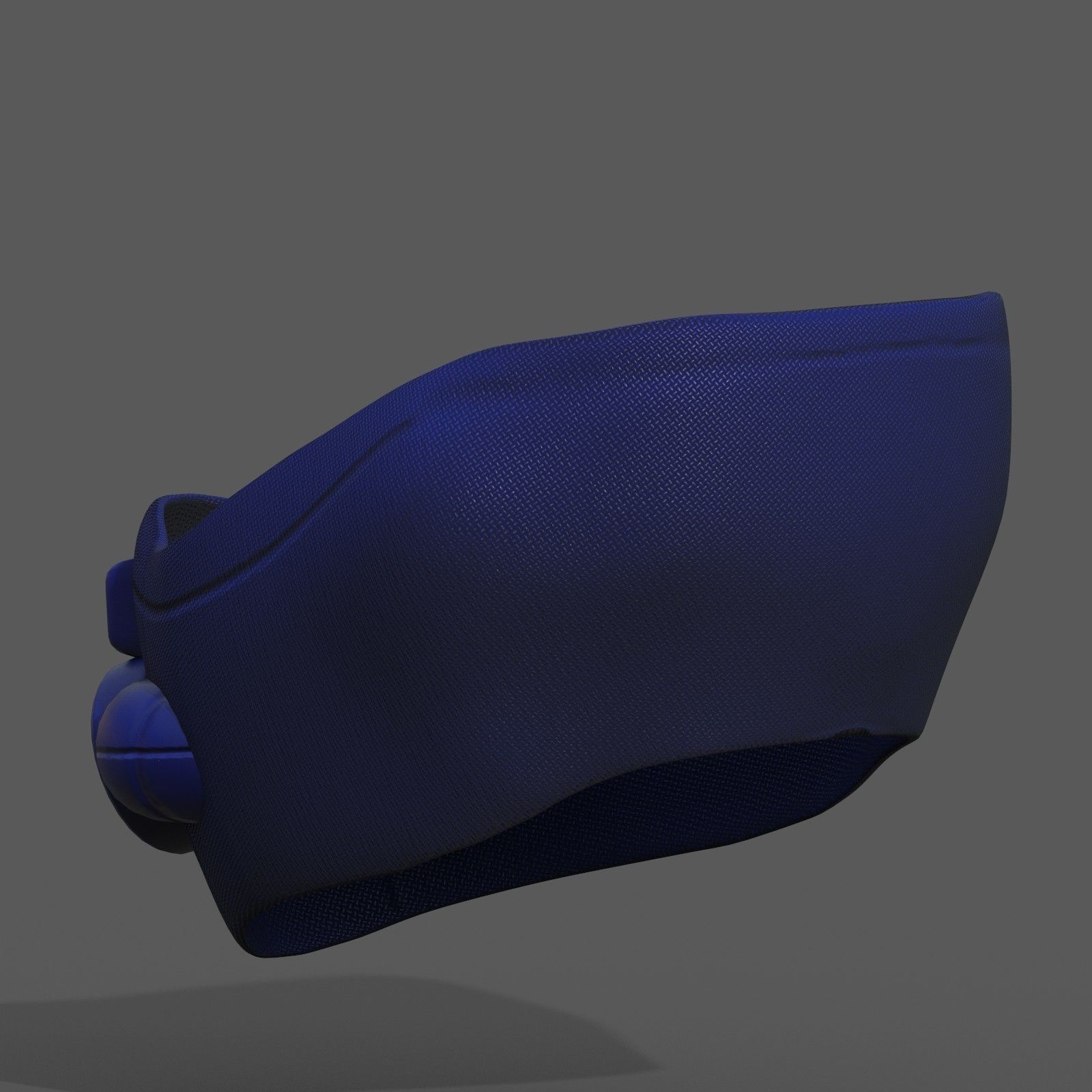 Gas mask respirator scifi futuristic  Low-poly 3D model_6