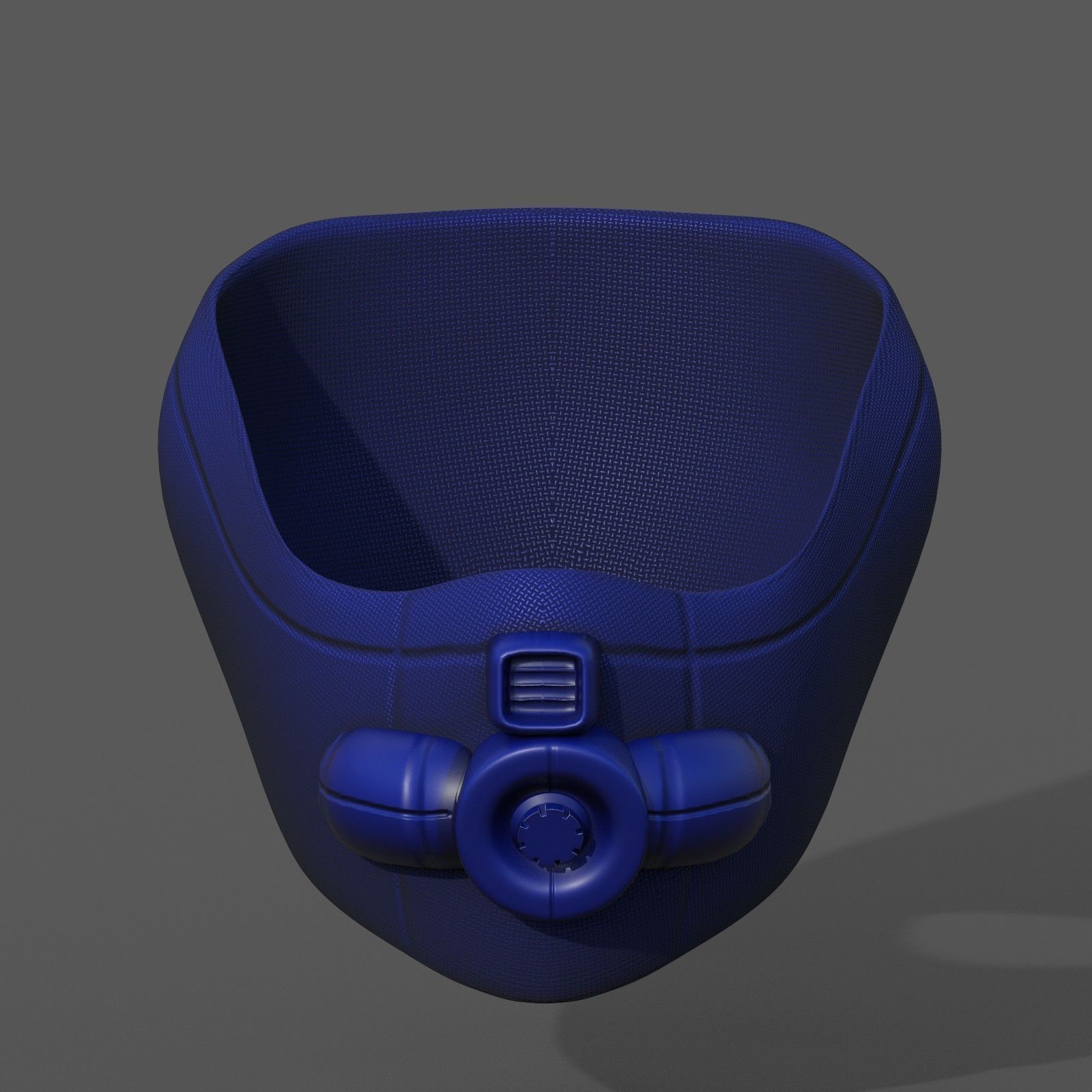 Gas mask respirator scifi futuristic  Low-poly 3D model_1