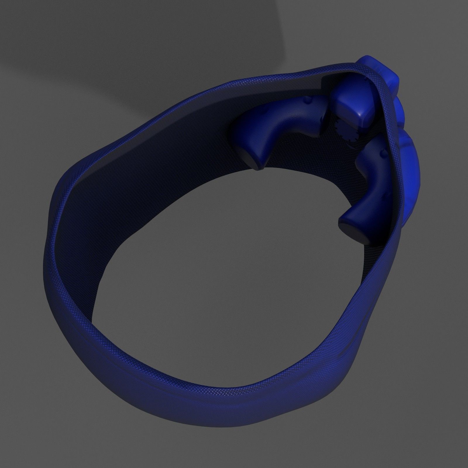 Gas mask respirator scifi futuristic  Low-poly 3D model_4