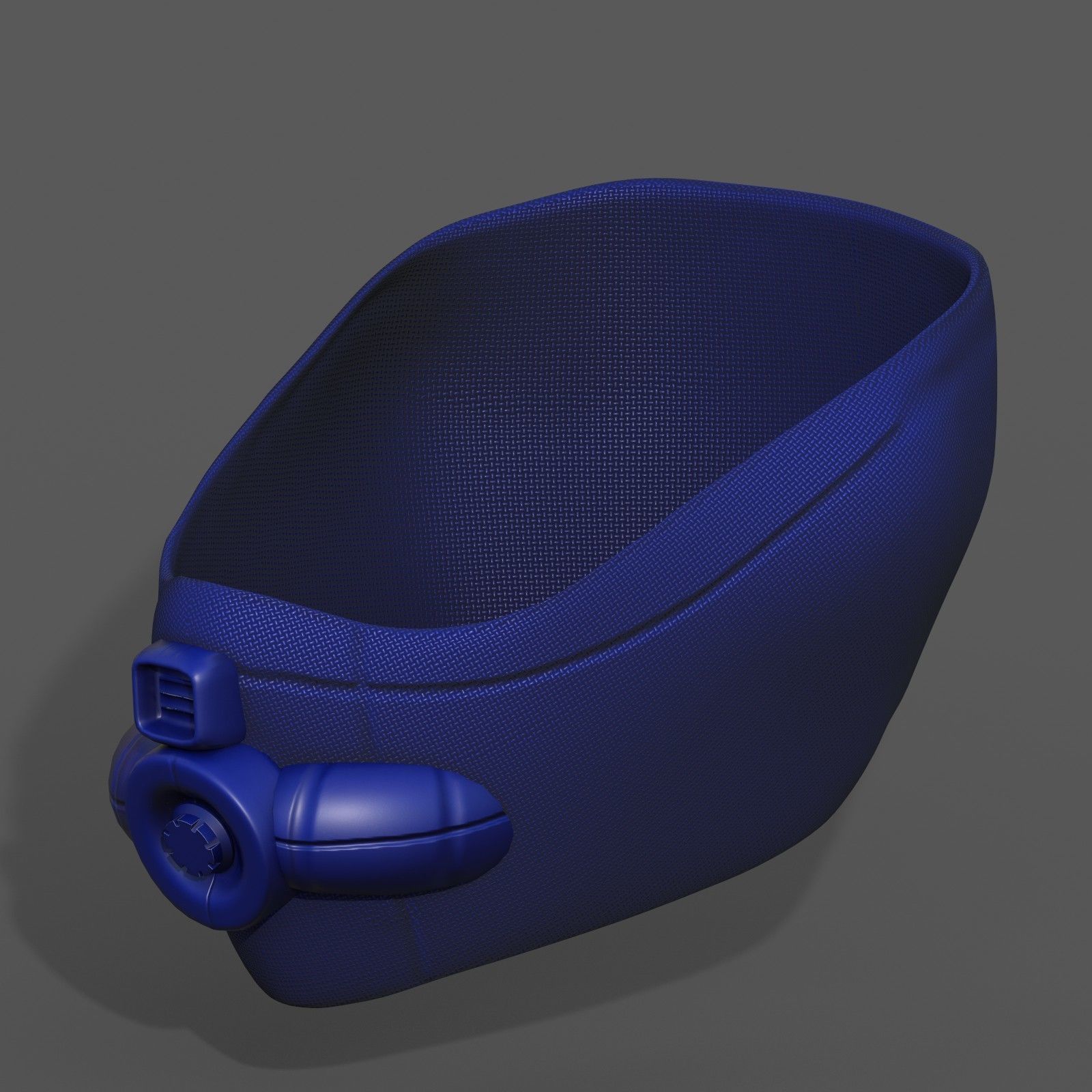 Gas mask respirator scifi futuristic  Low-poly 3D model_7