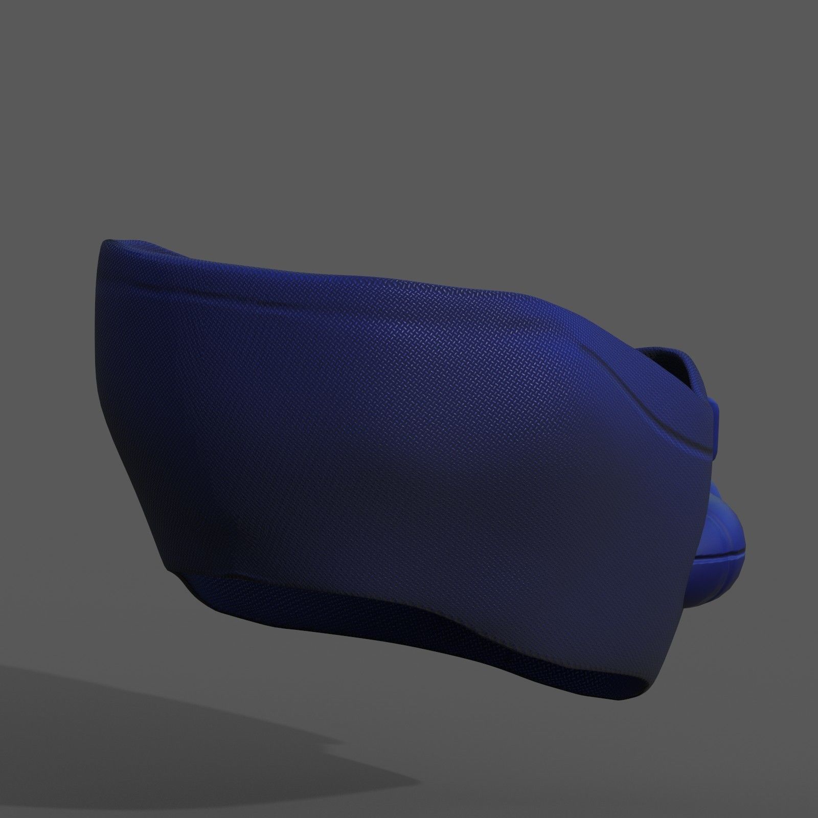 Gas mask respirator scifi futuristic  Low-poly 3D model_8