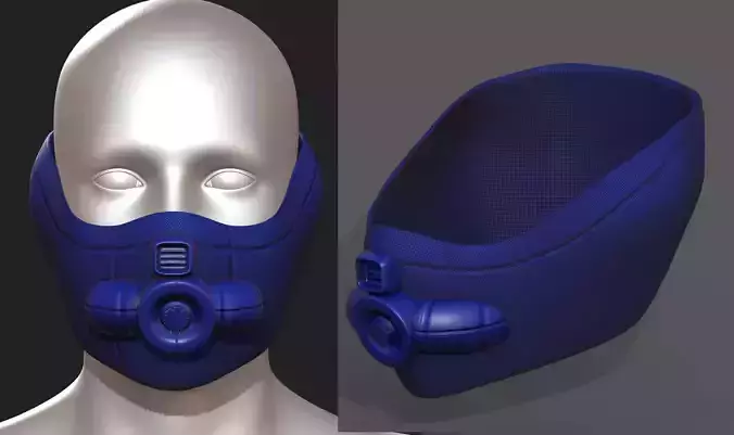 Gas mask respirator scifi futuristic 