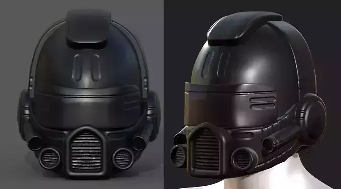 Helmet scifi military combat 3d 