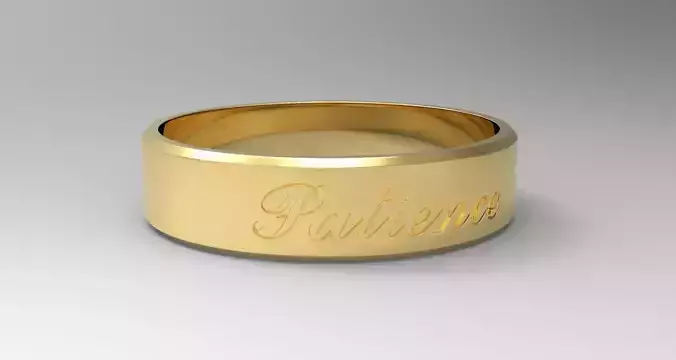 Patience Ring Gold 3D print model