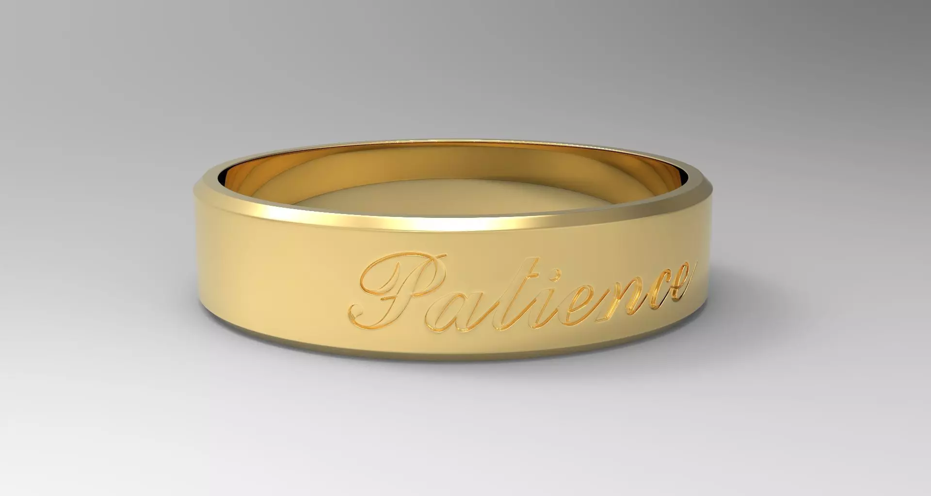 Patience Ring Gold 3D print model
