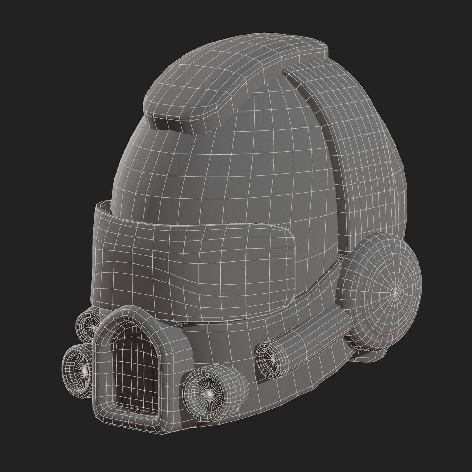 Helmet scifi military combat 3d  Low-poly 3D model_10