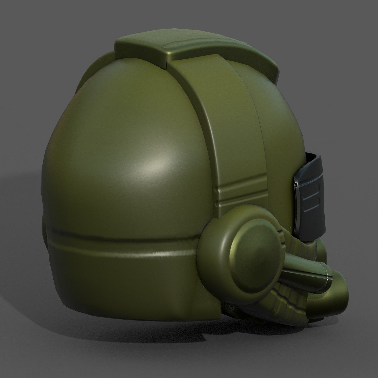 Helmet scifi military combat 3d  Low-poly 3D model_3