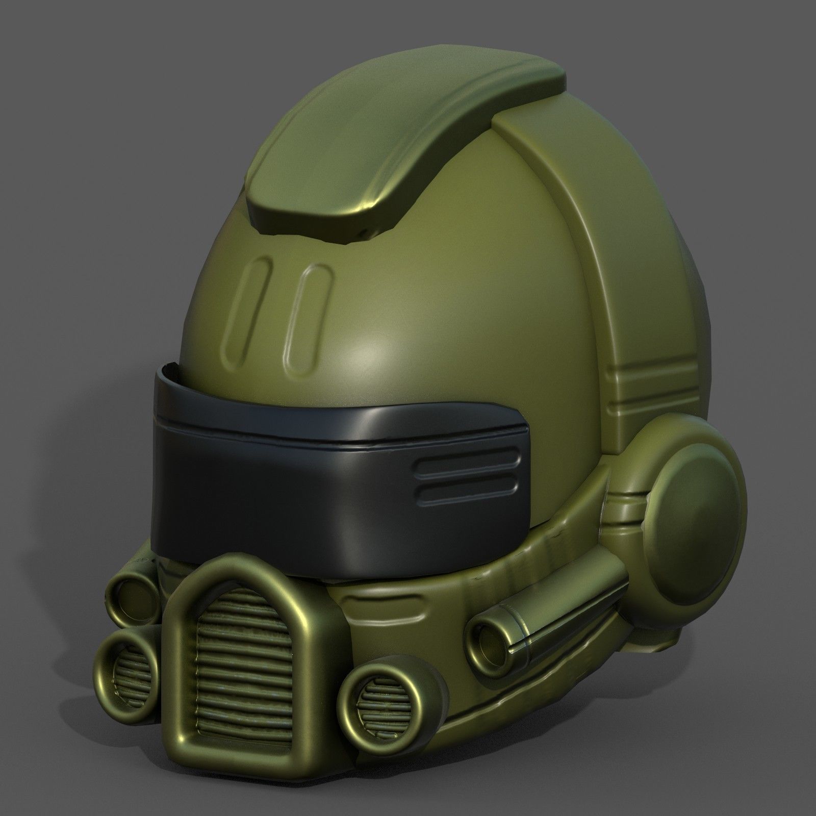 Helmet scifi military combat 3d  Low-poly 3D model_6